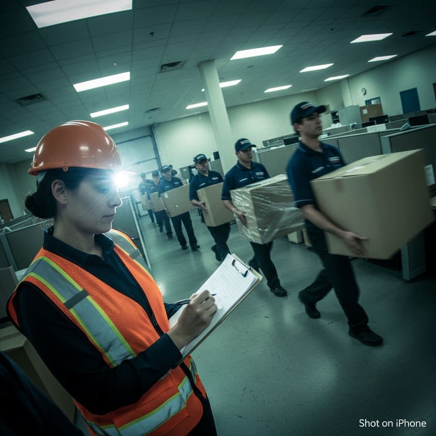 Construction-safety-trained crew coordinating with GC superintendent